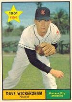 1961 Topps Baseball Cards      381     Dave Wickersham RC